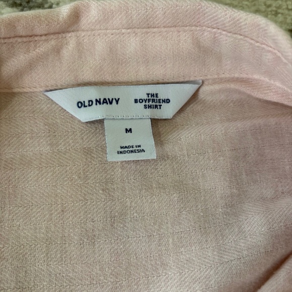 Pink Button Down "Boyfriend Shirt"- Old Navy - Picture 7 of 8
